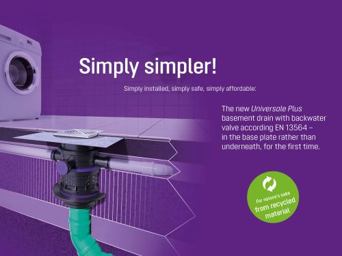 A plus point in all respects: the Universale Plus basement drain